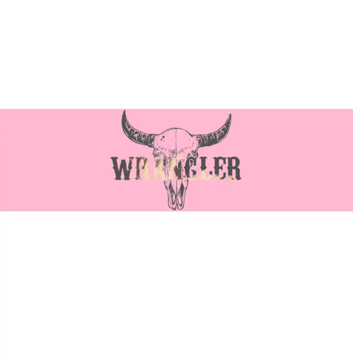 Vintage Rodeo Wrangler Western Cow Skull Cute Outfit Cowboy Bumper Sticker