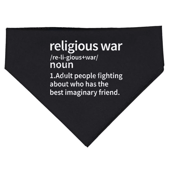 Vintage Religious War Definition Antireligious Activist Gift USA-Made Doggie Bandana