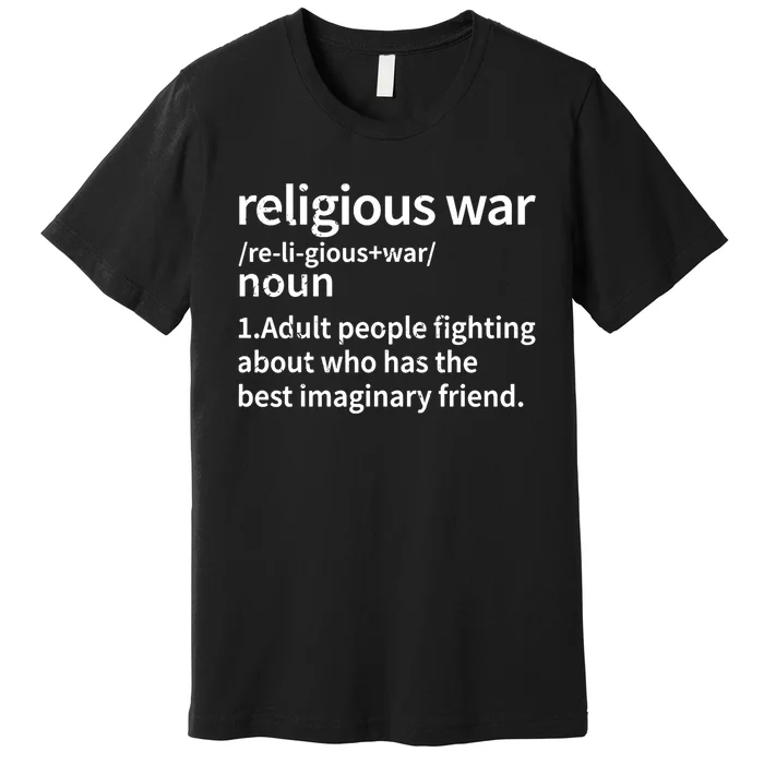 Vintage Religious War Definition Antireligious Activist Premium T-Shirt