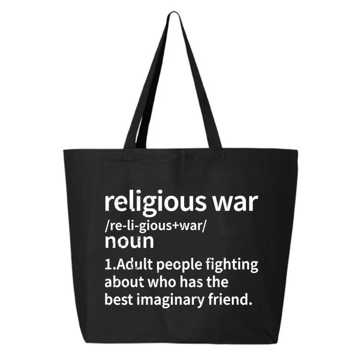 Vintage Religious War Definition Antireligious Activist 25L Jumbo Tote