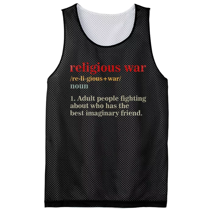 Vintage Religious War Definition Anti Religious Activis Mesh Reversible Basketball Jersey Tank