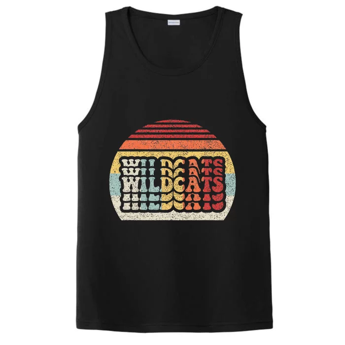 Vintage Retro Wildcat Wildcats Performance Tank