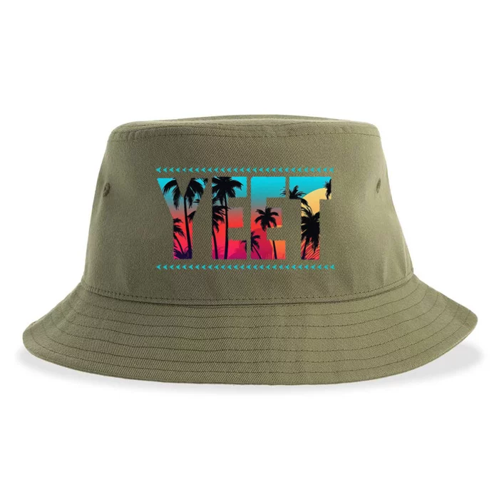 Vintage Retro Yeet Sustainable Bucket Hat