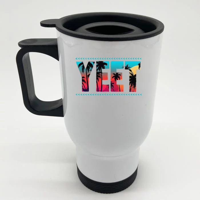 Vintage Retro Yeet Front & Back Stainless Steel Travel Mug