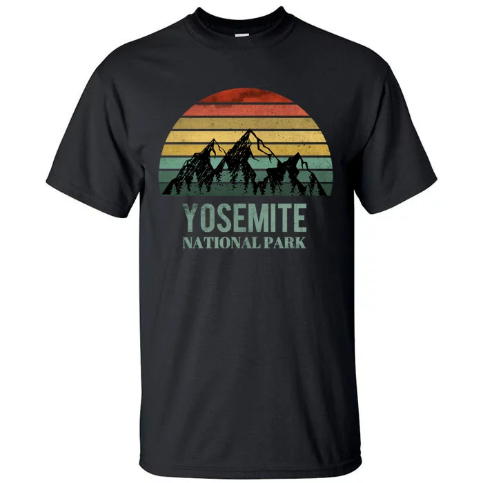 Vintage Retro Yosemite National Park Mountain California Tall T-Shirt