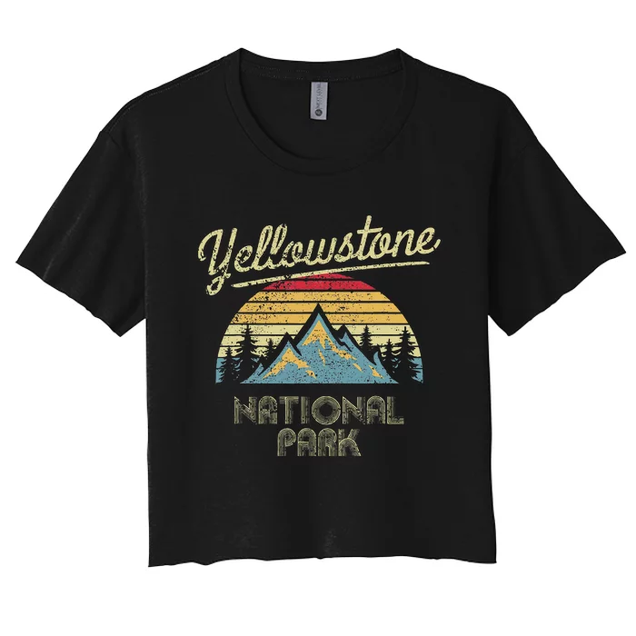 Vintage Retro Yellowstone National Park Women's Crop Top Tee