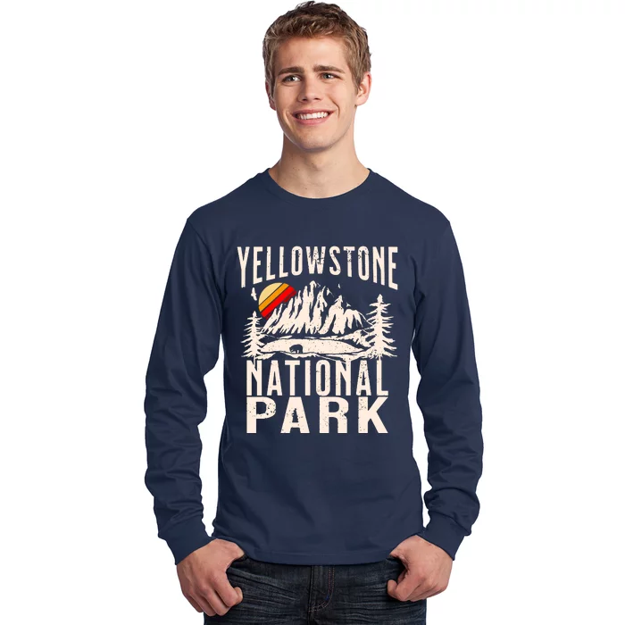 Vintage Retro Yellowstone National Park Long Sleeve Shirt