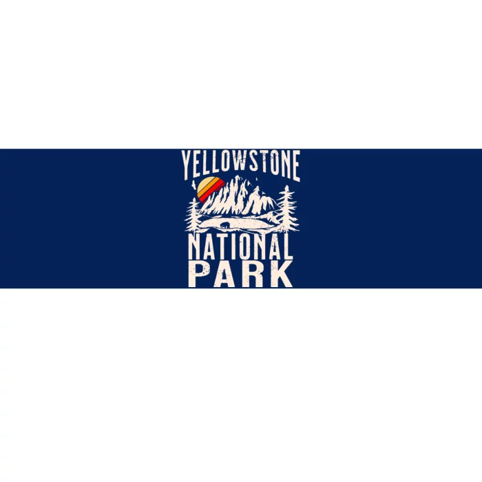 Vintage Retro Yellowstone National Park Bumper Sticker