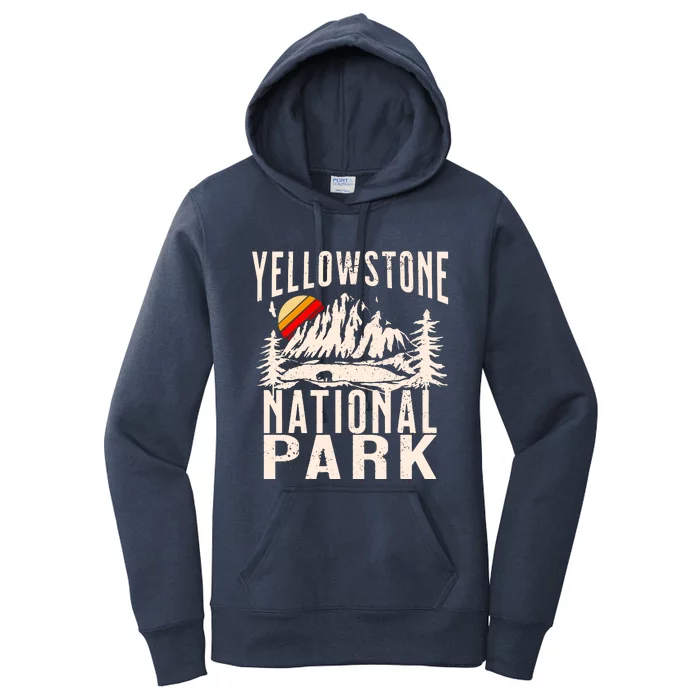 Vintage Retro Yellowstone National Park Women's Pullover Hoodie