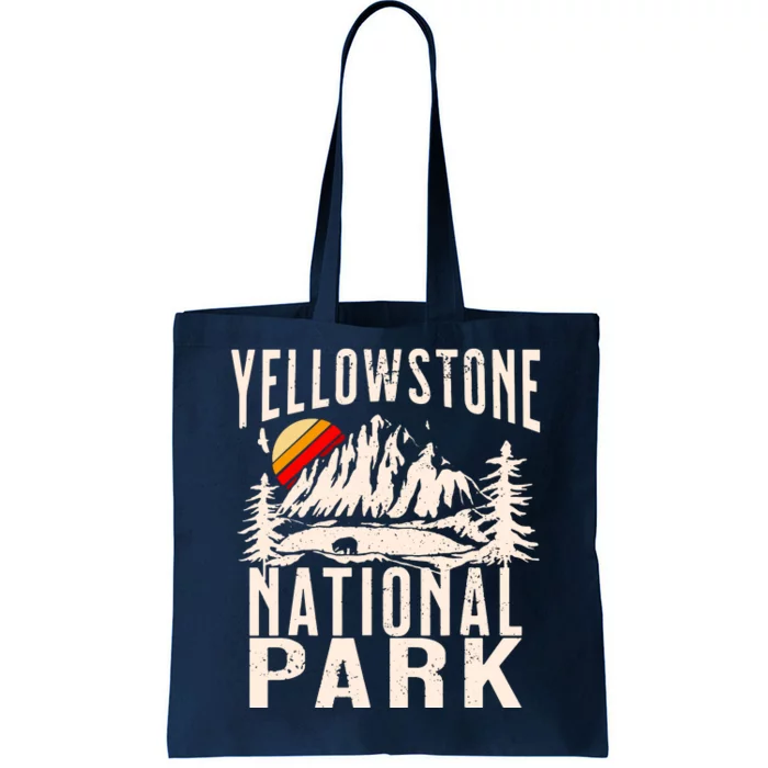 Vintage Retro Yellowstone National Park Tote Bag