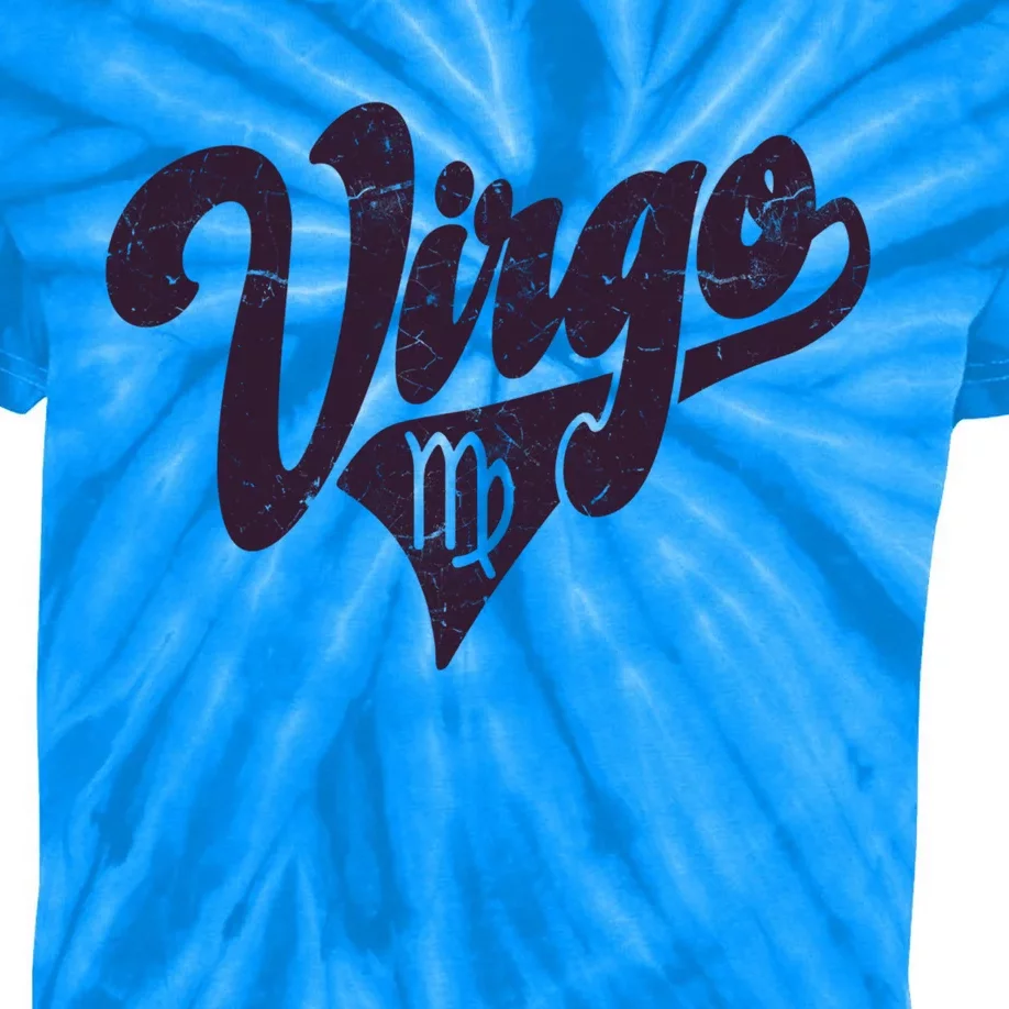 Virgo Retro Zodiac Astrology Horoscope Virgo Cool Gift Kids Tie-Dye T-Shirt