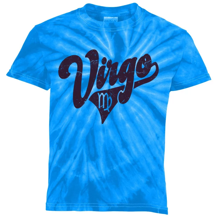 Virgo Retro Zodiac Astrology Horoscope Virgo Cool Gift Kids Tie-Dye T-Shirt