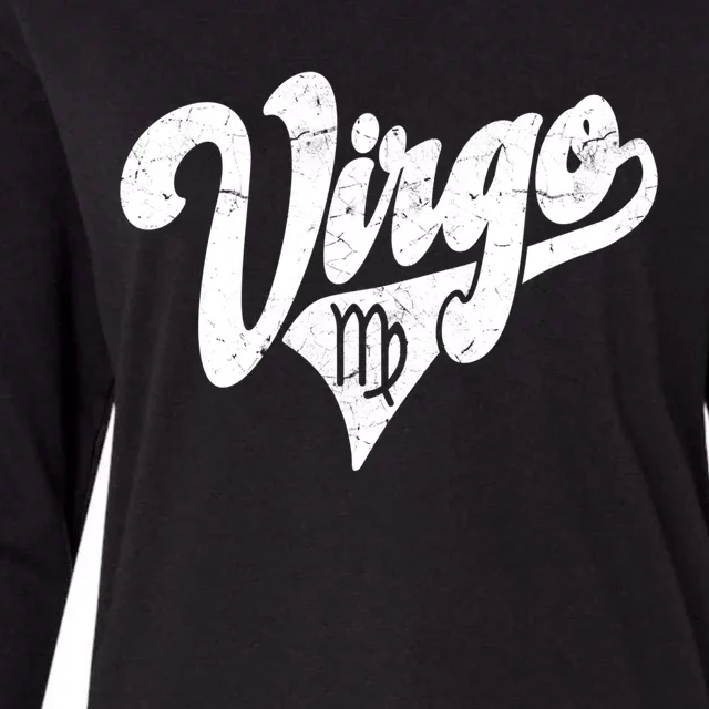 Virgo Retro Zodiac Astrology Horoscope Virgo Cool Gift Womens Cotton Relaxed Long Sleeve T-Shirt