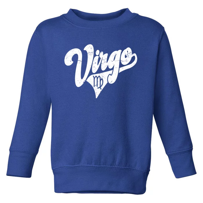 Virgo Retro Zodiac Astrology Horoscope Virgo Cool Gift Toddler Sweatshirt