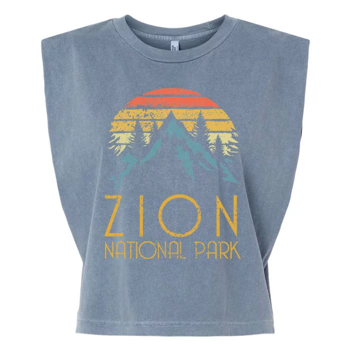 Vintage Retro Zion National Park Utah Garment-Dyed Women's Muscle Tee