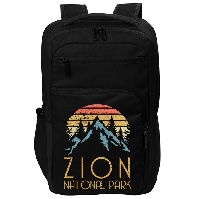 Vintage Retro Zion National Park Utah Funny Gift Impact Tech Backpack