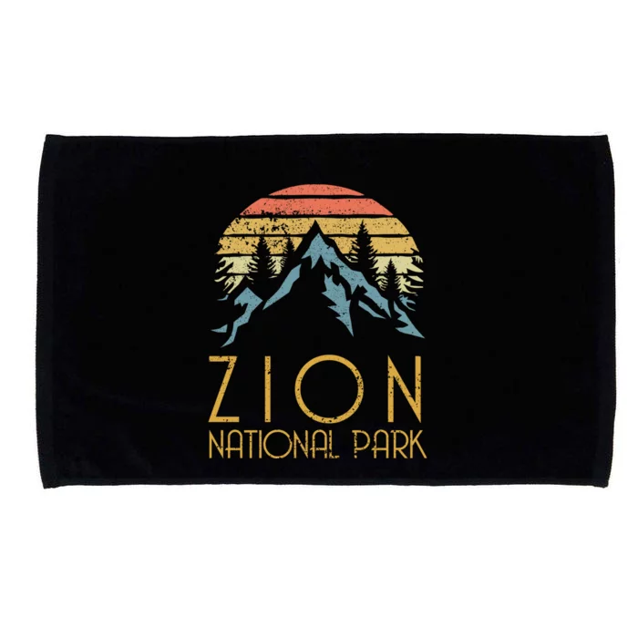 Vintage Retro Zion National Park Utah Funny Gift Microfiber Hand Towel