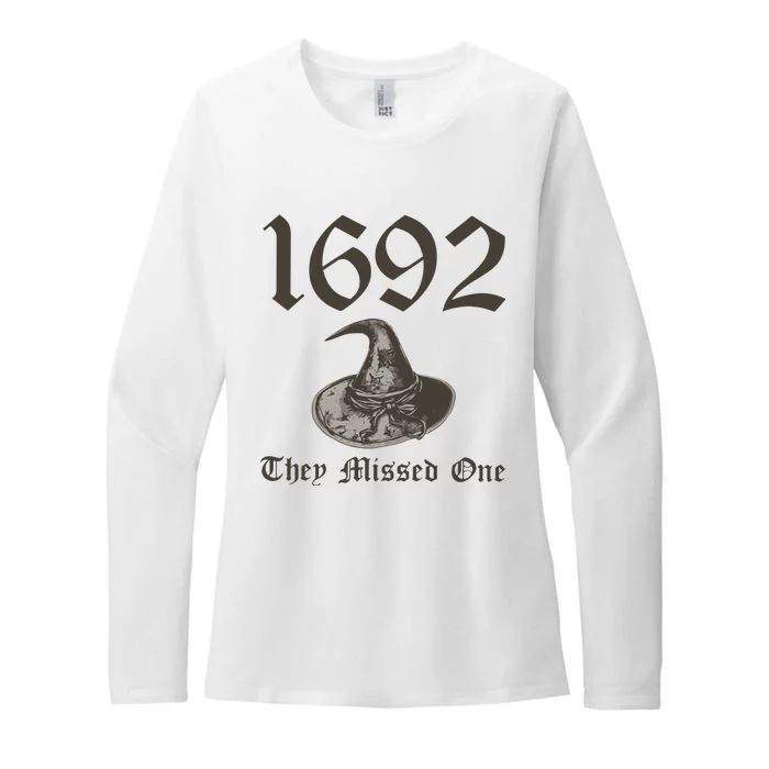 Vintage Salem 1692 They Missed One  Retro Salem Massachusetts Hallowen Womens CVC Long Sleeve Shirt