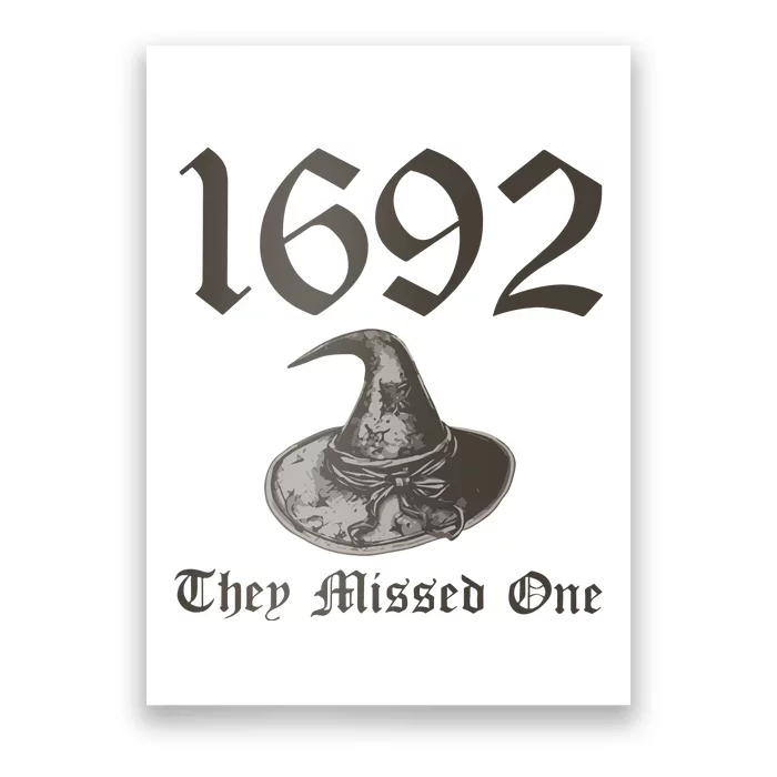 Vintage Salem 1692 They Missed One  Retro Salem Massachusetts Hallowen Poster