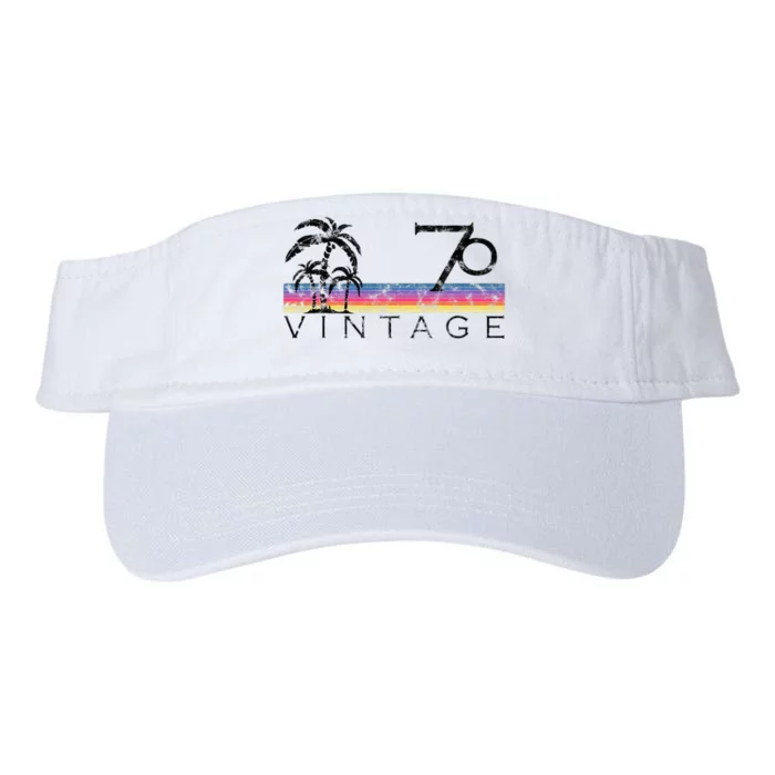 Vintage Surfing 1970 Pacific Ocean Sunset Birthday Gift For Valucap Bio-Washed Visor