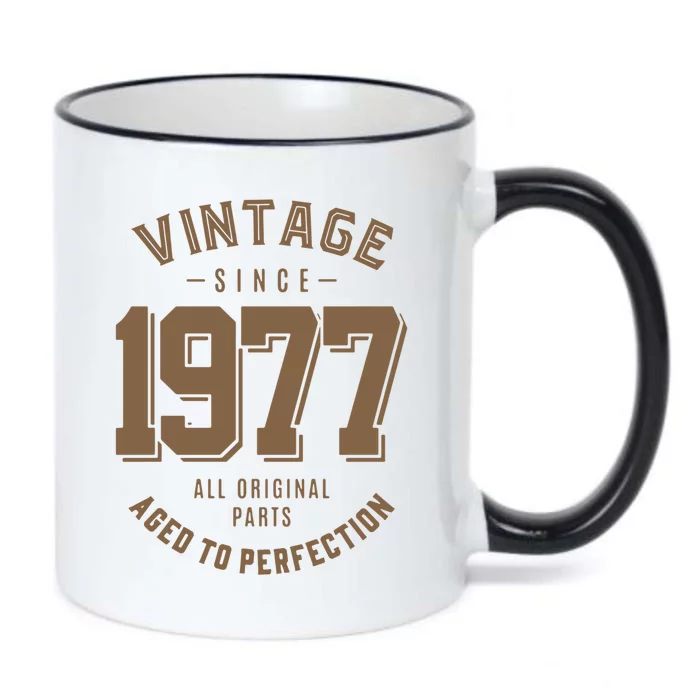 Vintage Since 1977 Birthday Gift Black Color Changing Mug