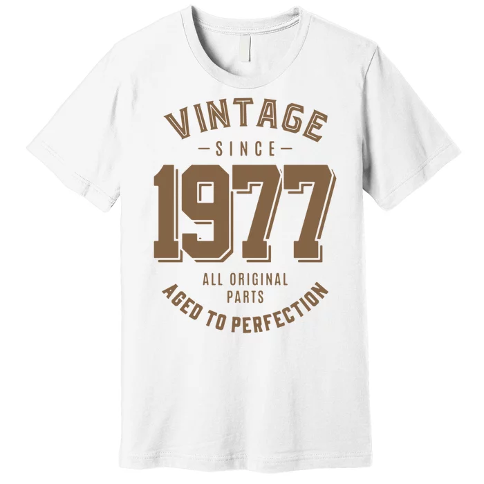 Vintage Since 1977 Birthday Gift Premium T-Shirt