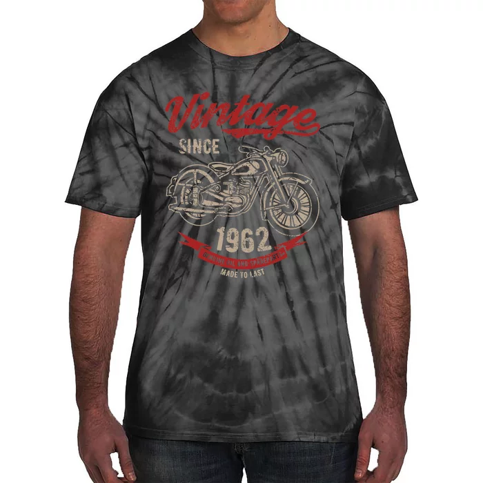 Vintage Since 1962 Birthday Gift Motorcycle Bike Tie-Dye T-Shirt