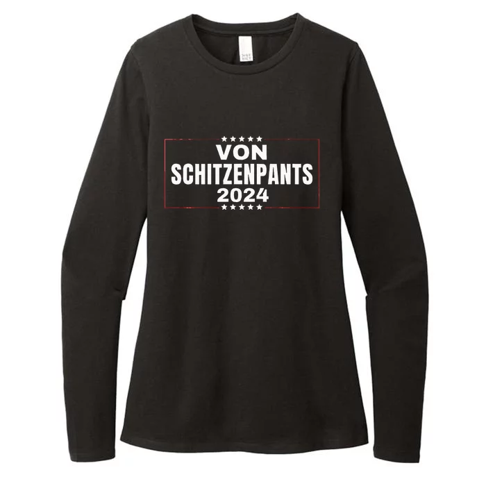 Von Shitzenpants 2024 Funny Trump Nickname Womens CVC Long Sleeve Shirt