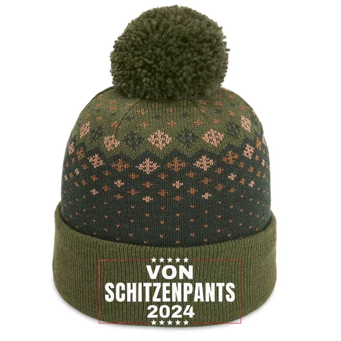 Von Shitzenpants 2024 Funny Trump The Baniff Cuffed Pom Beanie