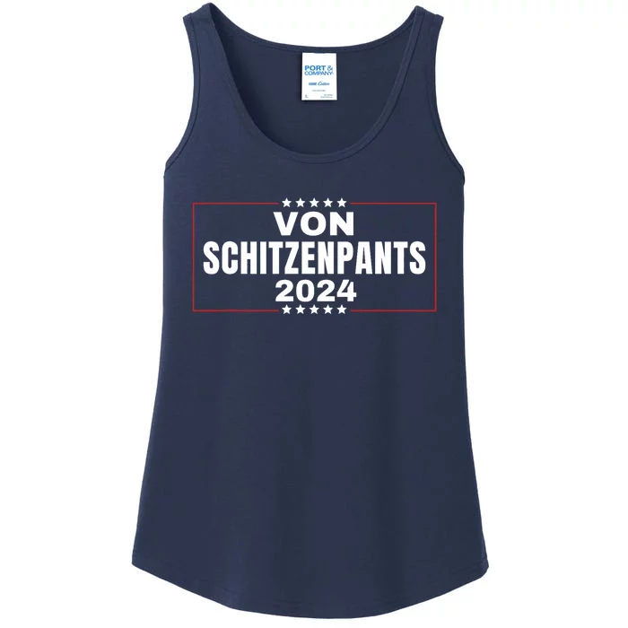 Von Shitzenpants 2024 Funny Trump Nickname Ladies Essential Tank