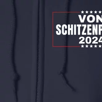 Von Shitzenpants 2024 Funny Trump Nickname Full Zip Hoodie