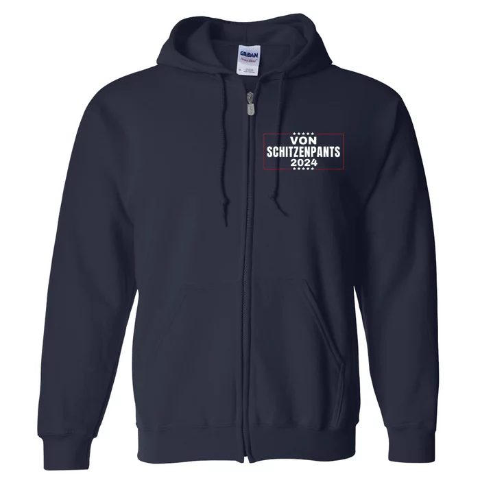 Von Shitzenpants 2024 Funny Trump Nickname Full Zip Hoodie