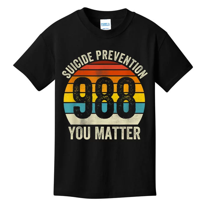 Vintage Suicide 788 Shirt Suicide Prevention 988 You Matter Kids T-Shirt