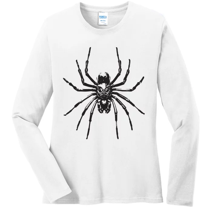 Vintage Spider 90s Graphic Pump Cover Spider Ladies Long Sleeve Shirt