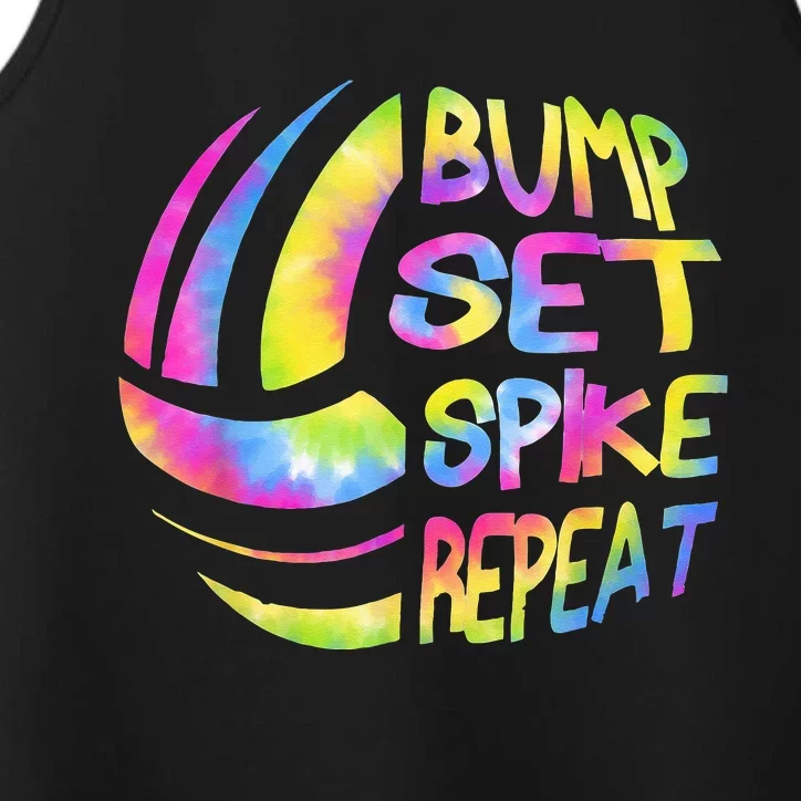 Volleyball Stuff Attire Tie Dye Gift For A Player Performance Tank