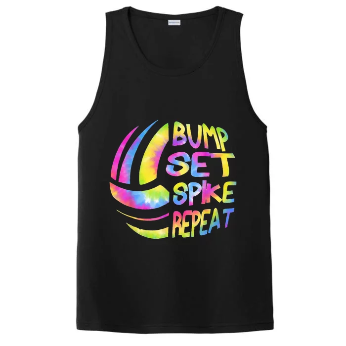 Volleyball Stuff Attire Tie Dye Gift For A Player Performance Tank