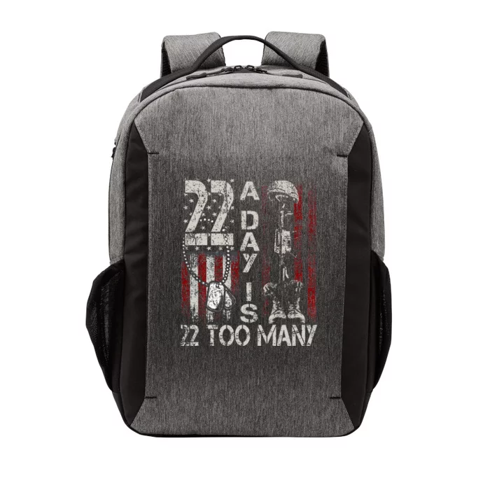 Veteran Suicide Awareness Ribbon 22 A Day Is 22 Too Many Vector Backpack