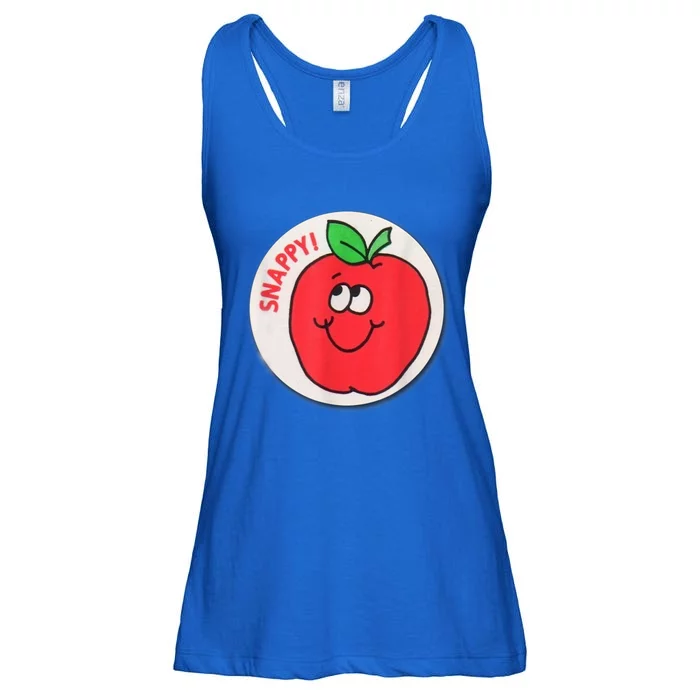 Vintage Scratch And Sniff Sticker Apple, Snappy! Teacher Ladies Essential Flowy Tank