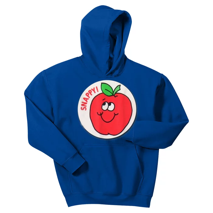 Vintage Scratch And Sniff Sticker Apple, Snappy! Teacher Kids Hoodie