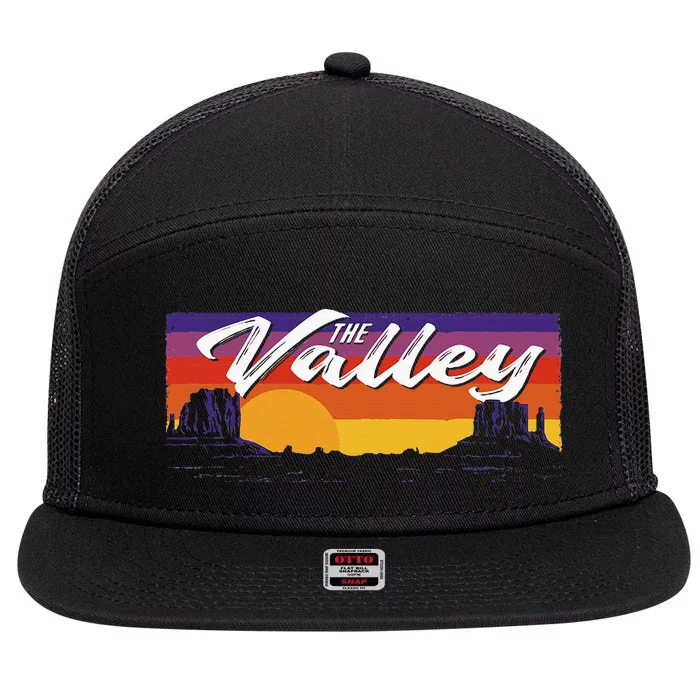 Vintage Sunset Arizona Classic Phoenix Arizona 7 Panel Mesh Trucker Snapback Hat