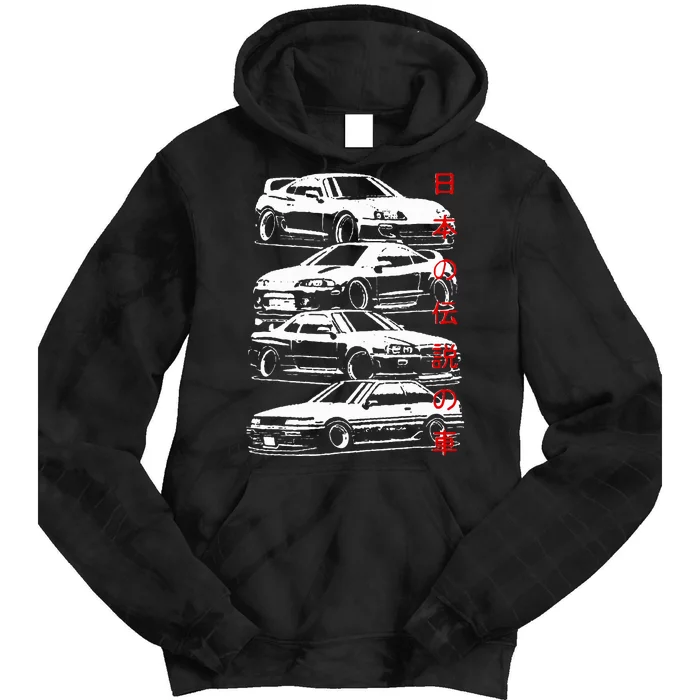 Vintage Skyline Automotive Jdm Legend Tuning Car Tie Dye Hoodie