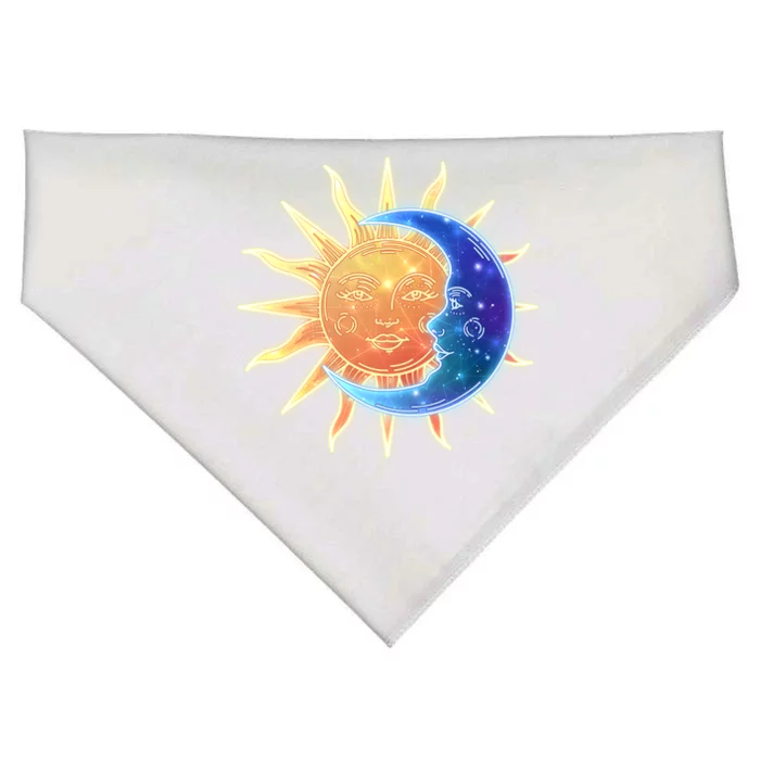 Vintage Sun And Moon Galaxy USA-Made Doggie Bandana