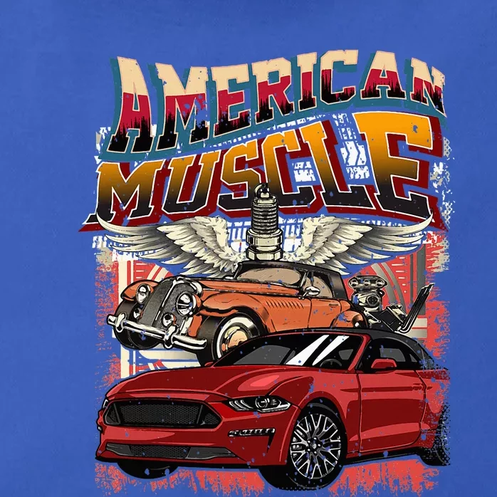 Vintage Streetwear American Muscle Car Zip Tote Bag