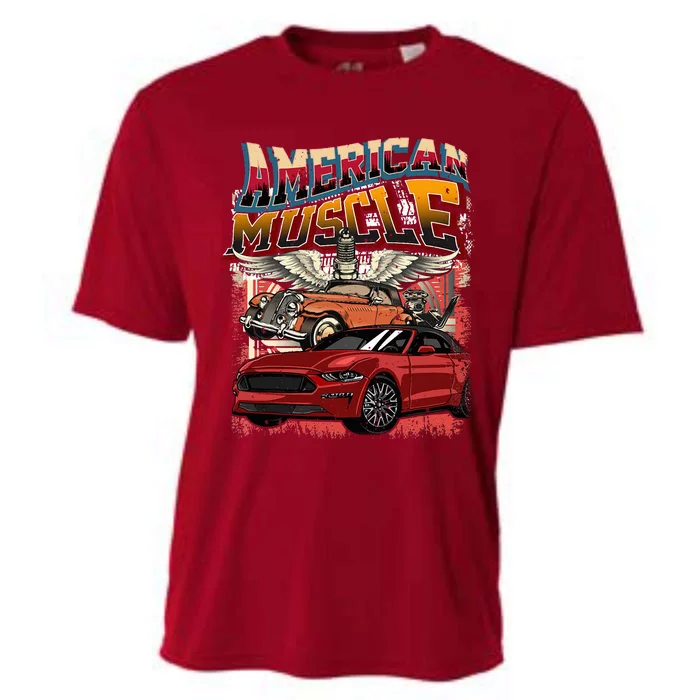 Vintage Streetwear American Muscle Car Cooling Performance Crew T-Shirt