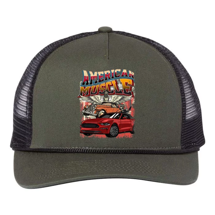 Vintage Streetwear American Muscle Car Retro Rope Trucker Hat Cap