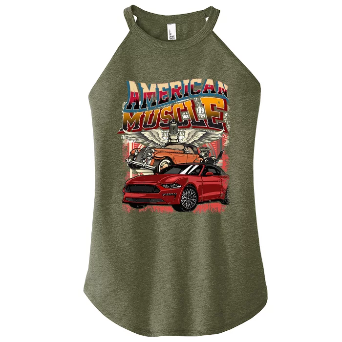 Vintage Streetwear American Muscle Car Women’s Perfect Tri Rocker Tank