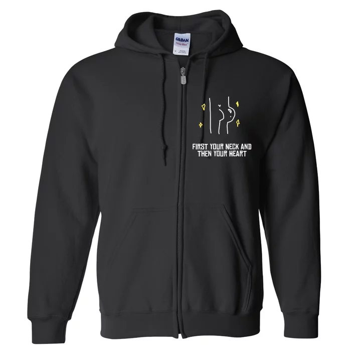 Vee Sensei Aliass First Your Neck And Then Your Heart Full Zip Hoodie