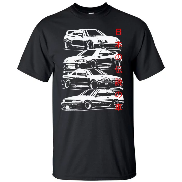 Vintage Skyline Automotive Jdm Legend Tuning Car Tall T-Shirt