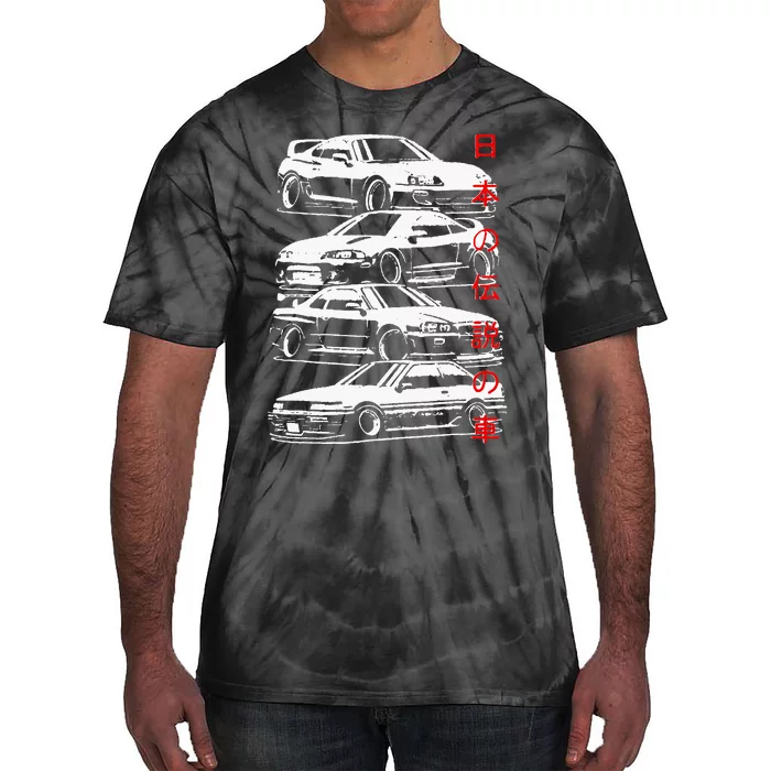 Vintage Skyline Automotive Jdm Legend Tuning Car Tie-Dye T-Shirt