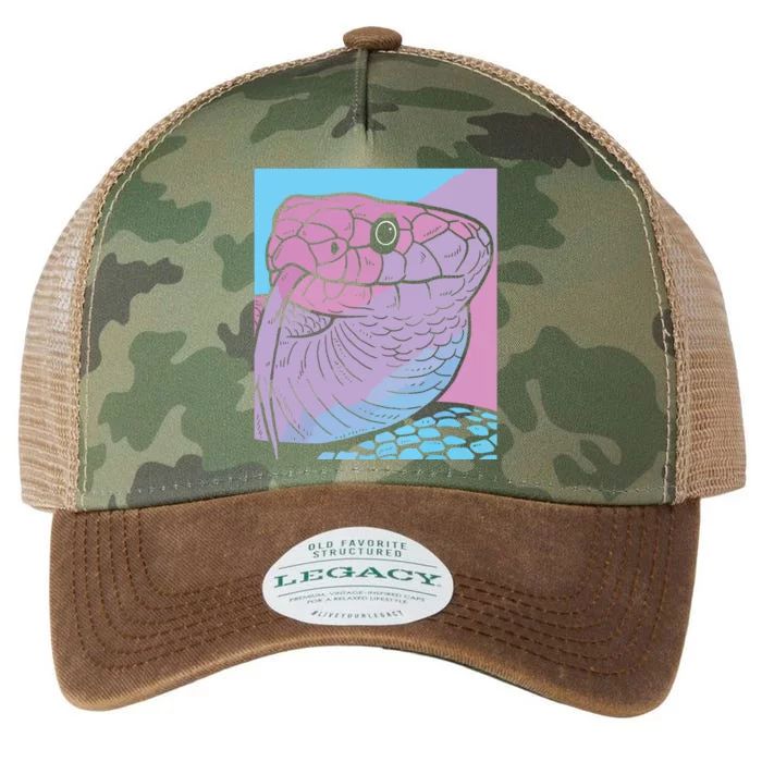 Vaporwave Snake Aesthetic Pastel Goth Serpent Legacy Tie Dye Trucker Hat